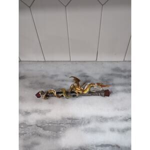 The Hamilton Collection Dragon Wand, Yellow,‎ Wands of Wonder Figure, Fantasy